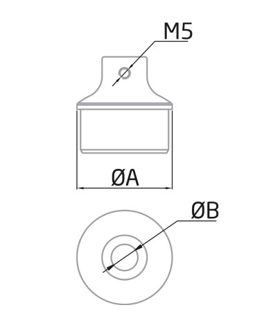 Base Superior Ajustable para Pasamanos de Acero Inoxidable 316 Brillo y Satinado