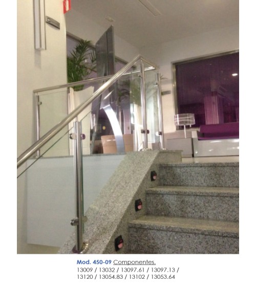 Base Superior Ajustable para Pasamanos de Acero Inoxidable 316 Brillo y Satinado