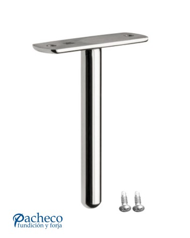 Soporte Superior Recto para Pasamanos Cuadrado de Acero Inoxidable 316 Brillo y Satinado