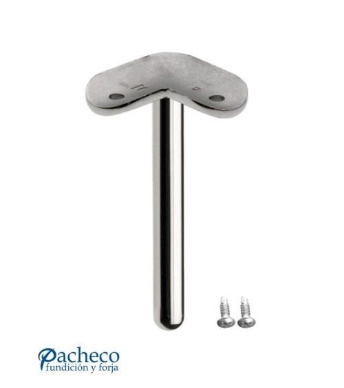 Soporte Superior en Esquina para Pasamanos Redondo de Acero Inoxidable 316 Brillo y Satinado