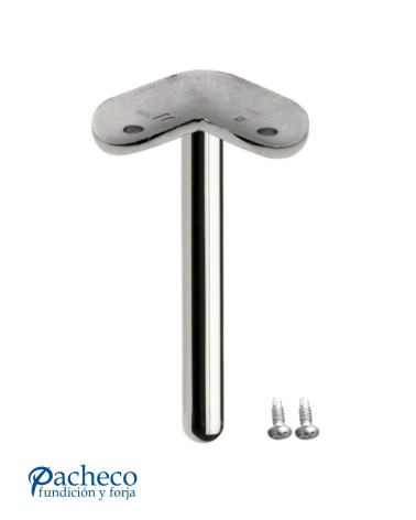 Soporte Superior en Esquina para Pasamanos Redondo de Acero Inoxidable 316 Brillo y Satinado