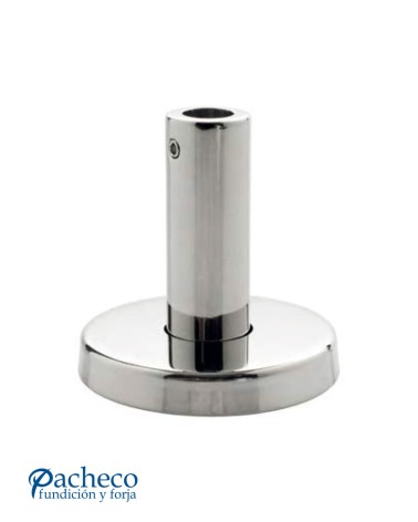 Soporte de Acero Inoxidable 316 Brillo y Satinado para Anclaje a Suelo Redondo y a Varilla Redonda