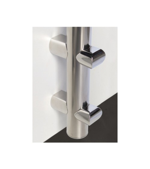 Soporte de Acero Inoxidable 316 Brillo y Satinado para Fijación de Poste Redondo