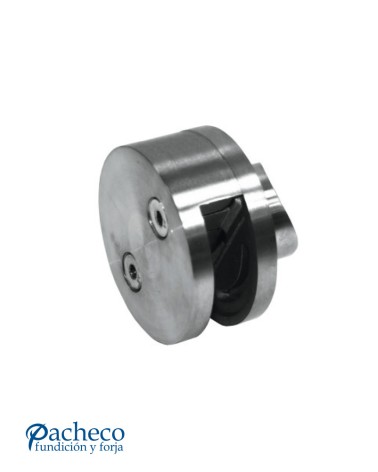 Pinza Redonda en Acero Inoxidable 316 Satinado Esquinera para Redondo 43 mm