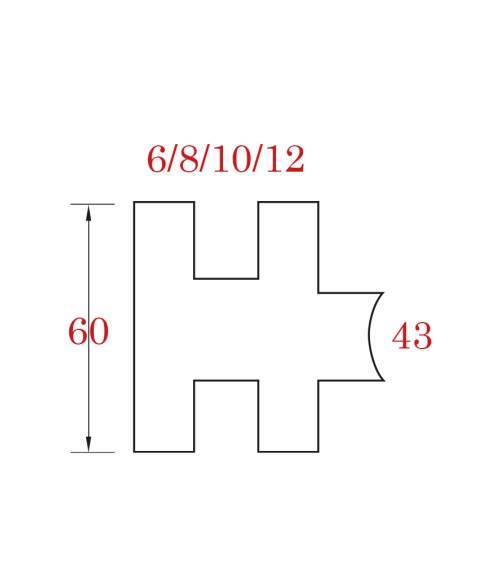 Pinza Redonda en Acero Inoxidable 316 Brillo y Satinado Unión de Dos Cristales para Barandillas  para Redondo 43 mm