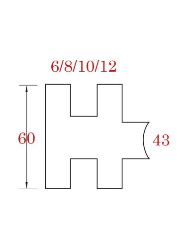 Pinza Redonda en Acero Inoxidable 316 Brillo y Satinado Unión de Dos Cristales para Barandillas  para Redondo 43 mm