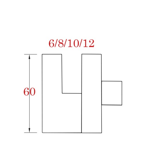 Pinza Redonda en Acero Inoxidable 316 Brillo y Satinado Esquinera para Cuadrado