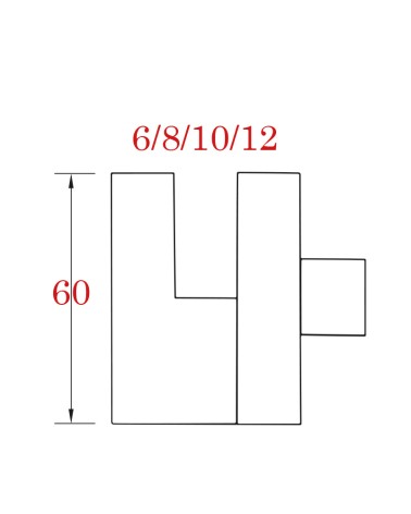 Pinza Redonda en Acero Inoxidable 316 Brillo y Satinado Esquinera para Cuadrado
