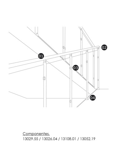 Pinza Cuadrada de Acero Inoxidable 316 Brillo y Satinado para Redondo 43 mm - 50.8 mm