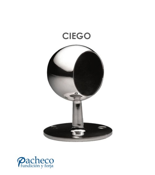 Soporte para Pasamanos Redondo y a Pared Ciego de Acero Inoxidable 316 Brillo y Satinado