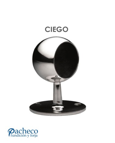 Soporte para Pasamanos Redondo y a Pared Ciego de Acero Inoxidable 316 Brillo y Satinado