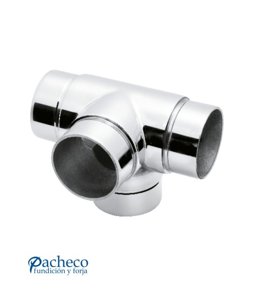 Conector de Acero Inoxidable 316 para Unión de Cuatro Tubo Brillo y Satinado Redondo 43 mm - 50,8 mm