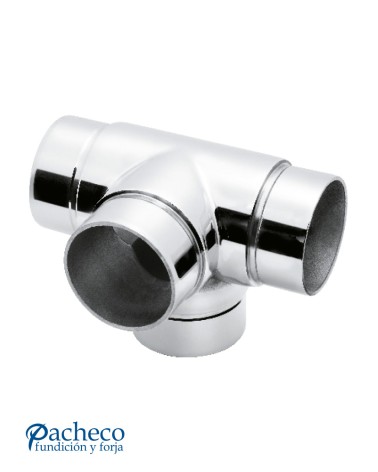 Conector de Acero Inoxidable 316 para Unión de Cuatro Tubo Brillo y Satinado Redondo 43 mm - 50,8 mm