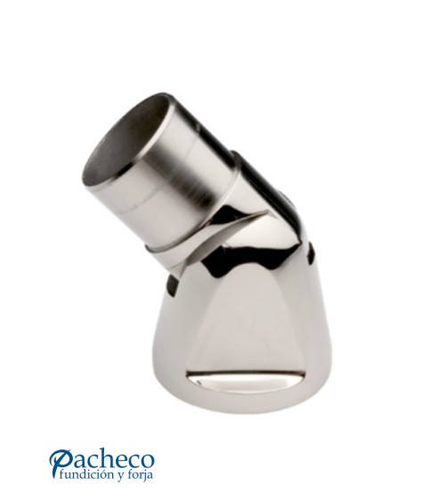 Soporte Regulable para Pasamanos Redondo y Pared de Acero Inxoidable 316 Brillo y Satinado