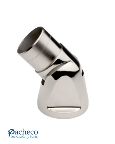 Soporte Regulable para Pasamanos Redondo y Pared de Acero Inxoidable 316 Brillo y Satinado