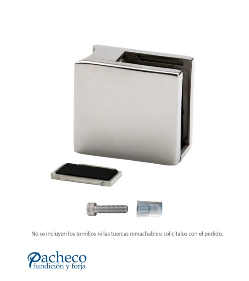 Pinza con Tope Intercambiable IZQ y DCHA en Acero Inoxidable 316 Brillo y Satinado para Redondo 43 mm