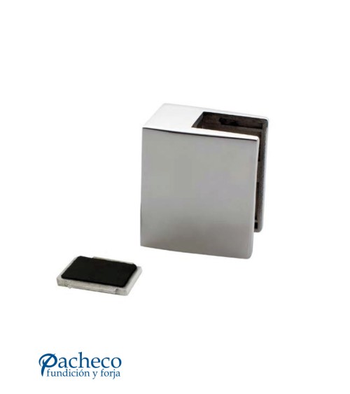 Pinza Inferior de Acero Inoxidable 316 Brillo y Satinado con Tapa para Cuadrado