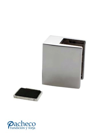 Pinza Inferior de Acero Inoxidable 316 Brillo y Satinado con Tapa para Cuadrado