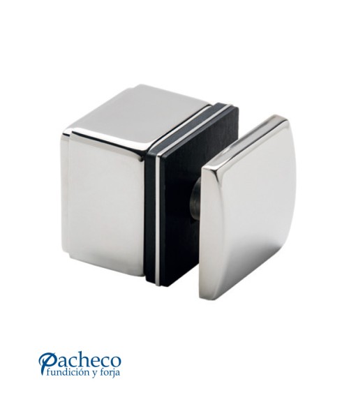 Pinza Inferior Acero Inoxidable 316 Brillo y Satinado con Tapa para Cuadrado