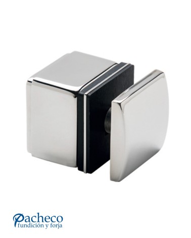 Pinza Inferior Acero Inoxidable 316 Brillo y Satinado con Tapa para Cuadrado