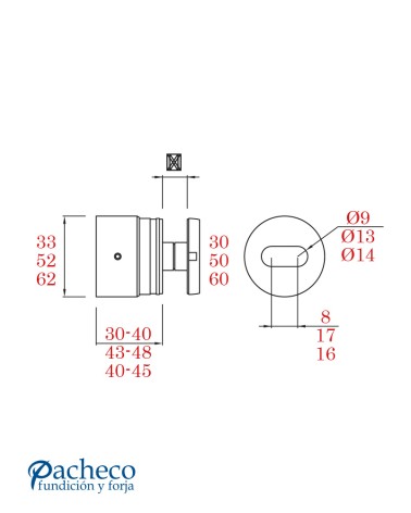 Pinza de Botón de Acero Inoxidable 316 Brillo y Satinado para Fijación Directa de Cristal de 8 a 31 mm