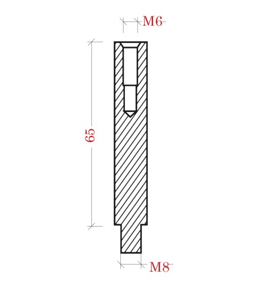 Separador Roscado Cuadrado para Barandillas de Acero Inoxidable 316 Brillo y Satinado