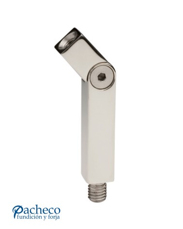 Separador Roscado Inclinado Cuadrado para Barandillas de Acero Inxoidable 316 Brillo y Satinado