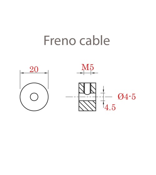 Freno para Cable para Barandillas de Acero Inoxidable 316 Brillo y Satinado