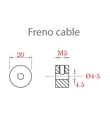 Freno para Cable para Barandillas de Acero Inoxidable 316 Brillo y Satinado