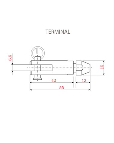 Terminal de Acero Inoxidable Apriete Rápido Horquilla para Cable 5 mm Diámetro