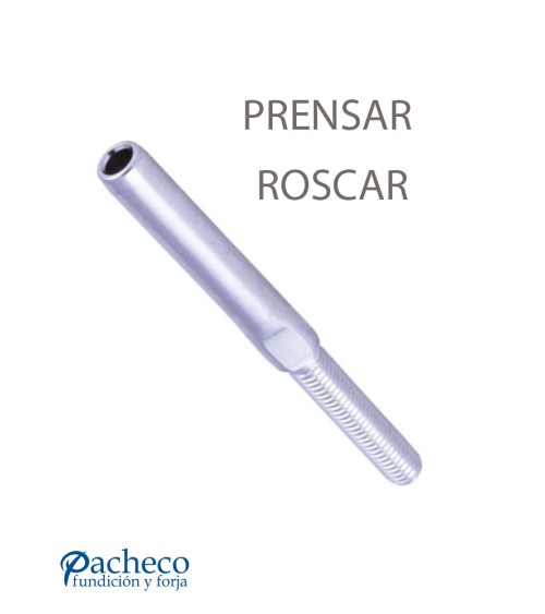 Tensor Cable a Presión y Roscado de Acero Inoxidable IZQ y DCHA para Cable 5 mm Diámetro