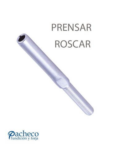 Tensor Cable a Presión y Roscado de Acero Inoxidable IZQ y DCHA para Cable 5 mm Diámetro