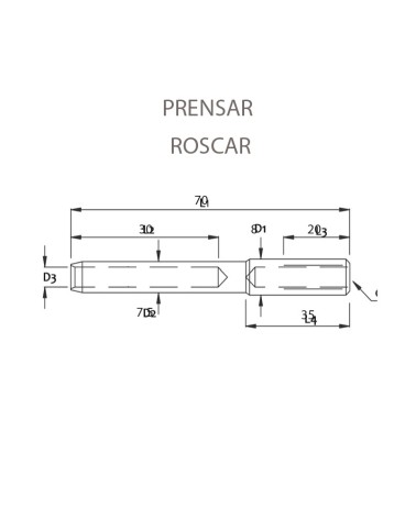 Tensor de Acero Inoxidable Cable a Presión y Rosca Interna M6 de Acero Inoxidable IZQ y DCHA para Cable 5 mm Diámetro