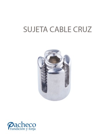 Sujetacable en Cruz DIN de Acero Inoxidable para Unión de Cables 5 mm Diámetro