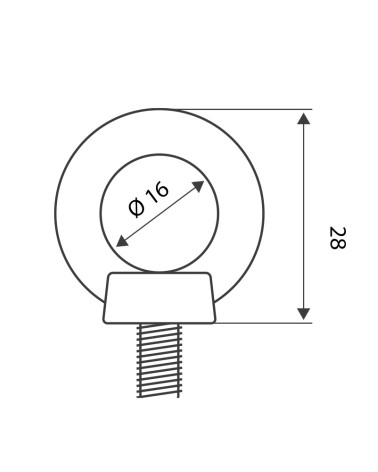 Anilla de Elevación Roscada DIN-580 / DIN-582 de Acero Inoxidable 316 para Cargas y Amarre