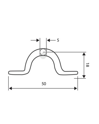 Asa de Amarre de Acero Inoxidable para Sujeción y Fijación de Cables o Tensores