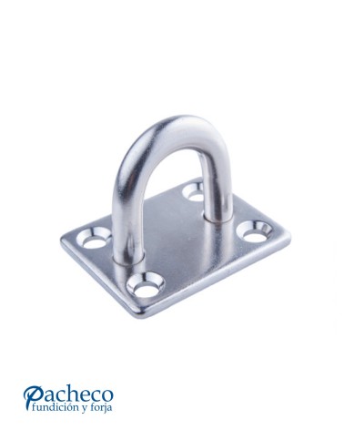 Placa con Asa de Amarre de Acero Inoxidable para Fijación a Superficie