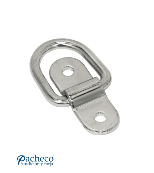 Asa Abatible con Placa de Acero Inoxidable para toldos y Puntos de Amarre