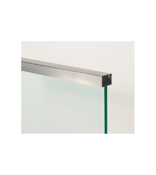 Pasamanos Cuadrado de Acero Inoxidable 316 Brillo y Satinado para Cristal