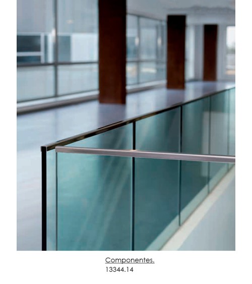 Pasamanos Cuadrado de Acero Inoxidable 316 Brillo y Satinado para Cristal