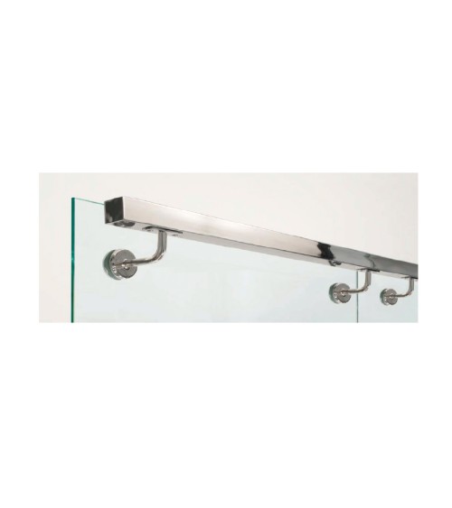 Soporte Cuadrado de Acero Inoxidable 316 Brillo y Satinado para Cristal y para Pasamanos Curvo Soporte Cuadrado de Acero Inoxidable 316 Brillo y Satinado para Cristal y para Pasamanos Curvo