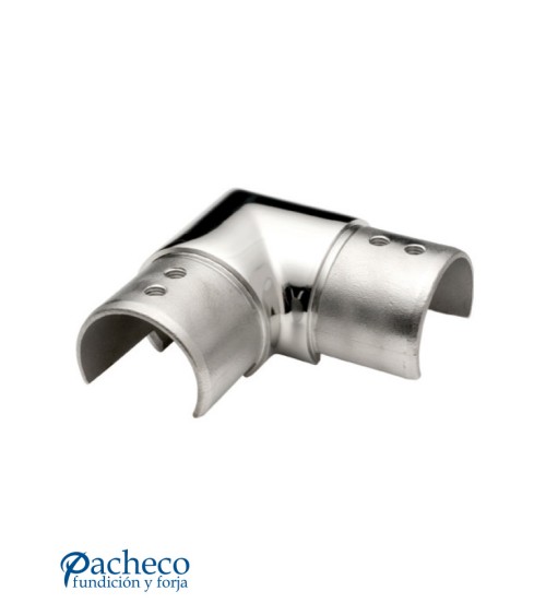 Codo de Acero Inoxidable 316 a 90 º Recto Brillo y Satinado Redondo 42,4 mm