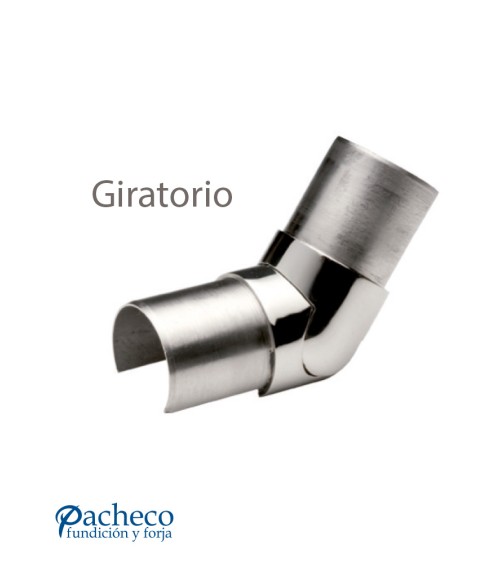 Codo giratorio de Acero Inoxidable 316 Brillo y Satinado para Redondo 42,4 mm