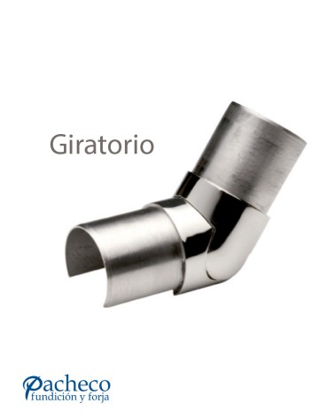 Codo giratorio de Acero Inoxidable 316 Brillo y Satinado para Redondo 42,4 mm