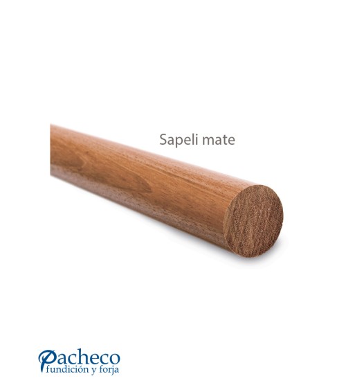 Pasamanos Redondo de Madera de Sapeli de 45 mm Diámetro para Barandillas y Escaleras
