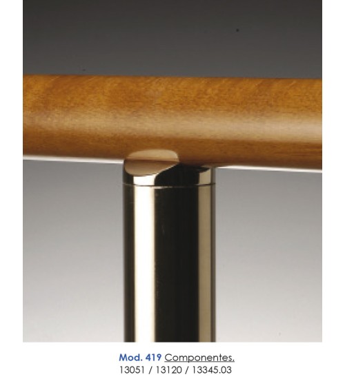 Pasamanos Redondo de Madera de Sapeli de 45 mm Diámetro para Barandillas y Escaleras