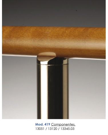 Pasamanos Redondo de Madera de Sapeli de 45 mm Diámetro para Barandillas y Escaleras