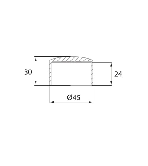 Tapón a Presión de Acero Inoxidable 316 Brillo y Satinado para Pasamanos de Madera