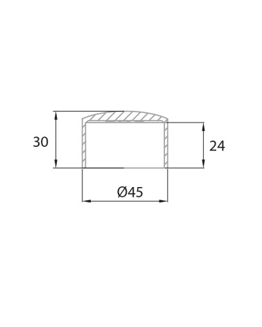 Tapón a Presión de Acero Inoxidable 316 Brillo y Satinado para Pasamanos de Madera