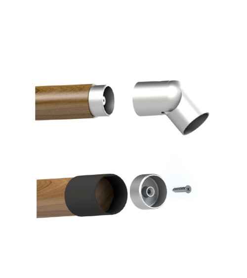 Centrador Antideslizante para Unión de Accesorio Inox y Pasamanos de Madera
